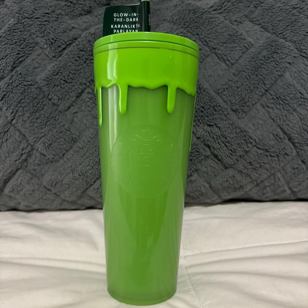 Starbucks Halloween 2023 Green Slime Glow in the Dark 24oz Tumbler